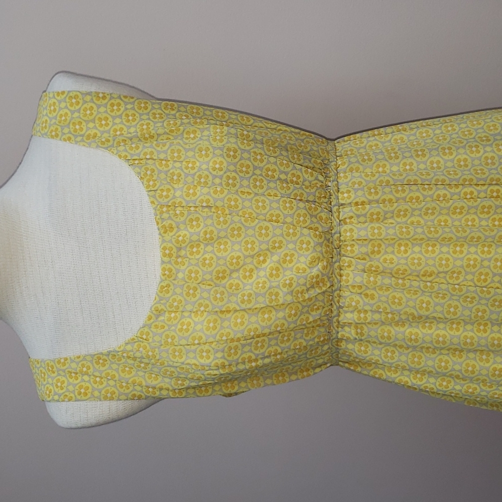 Emma & Michele Yellow Floral Sleeveless Maxi Dress, Size 8 - Picture 2 of 6